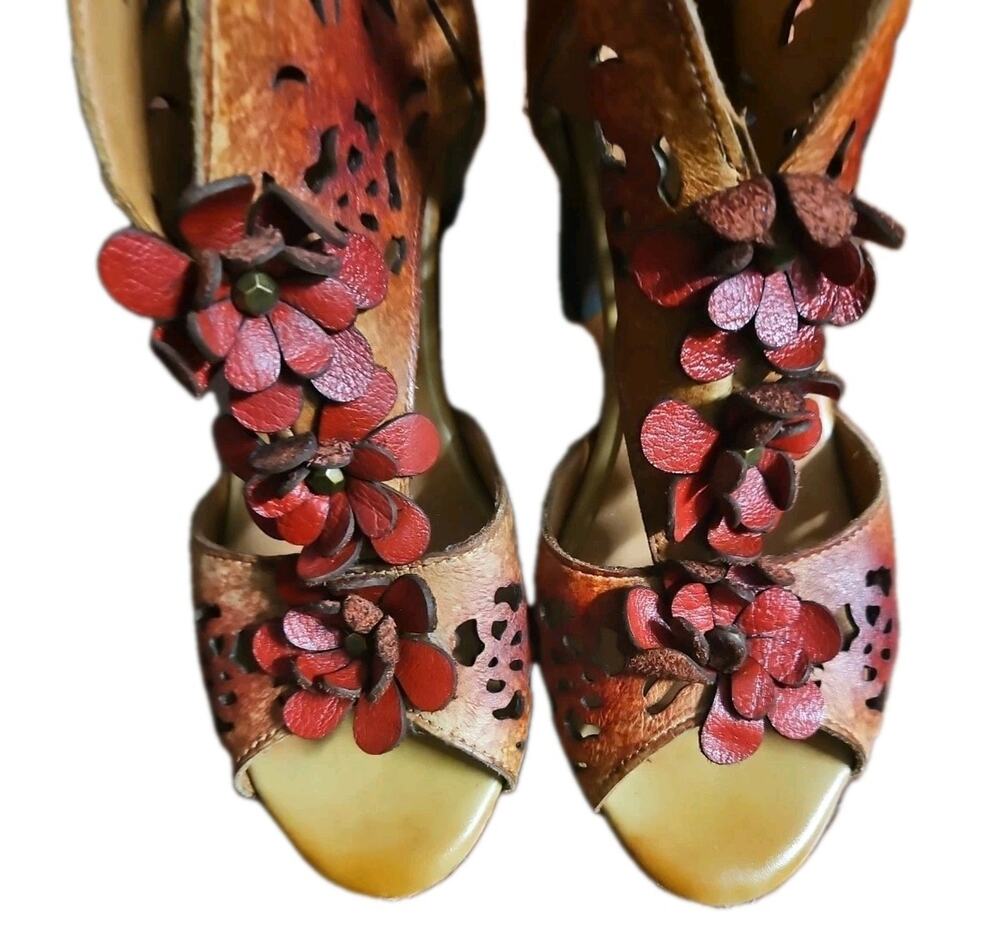 L’ Artiste Spring Step Marielove Sandles Womens Sz US 6.5-7 Brown/Red